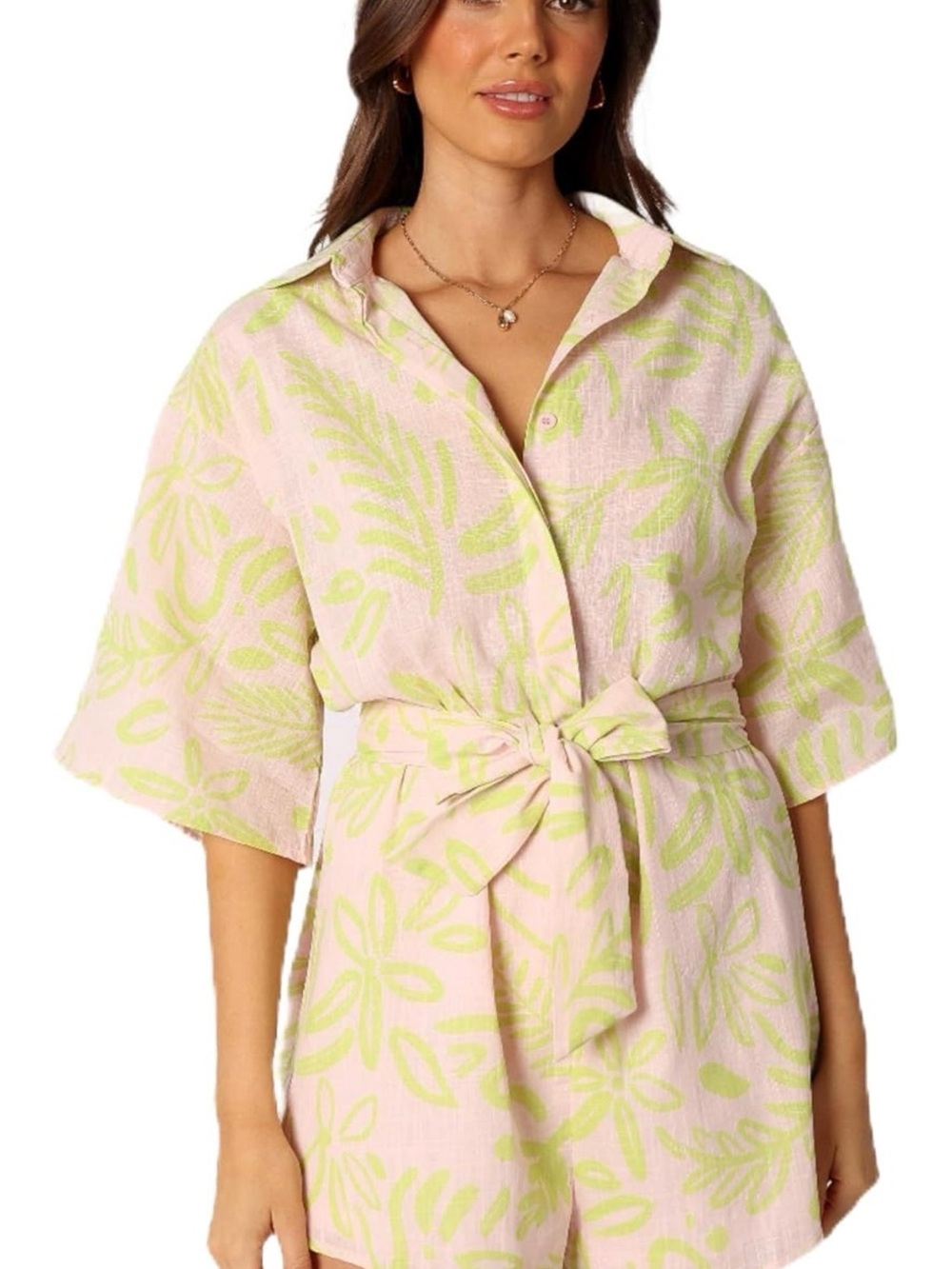 Petal & Pup Women's Dolce Tie Waist Romper